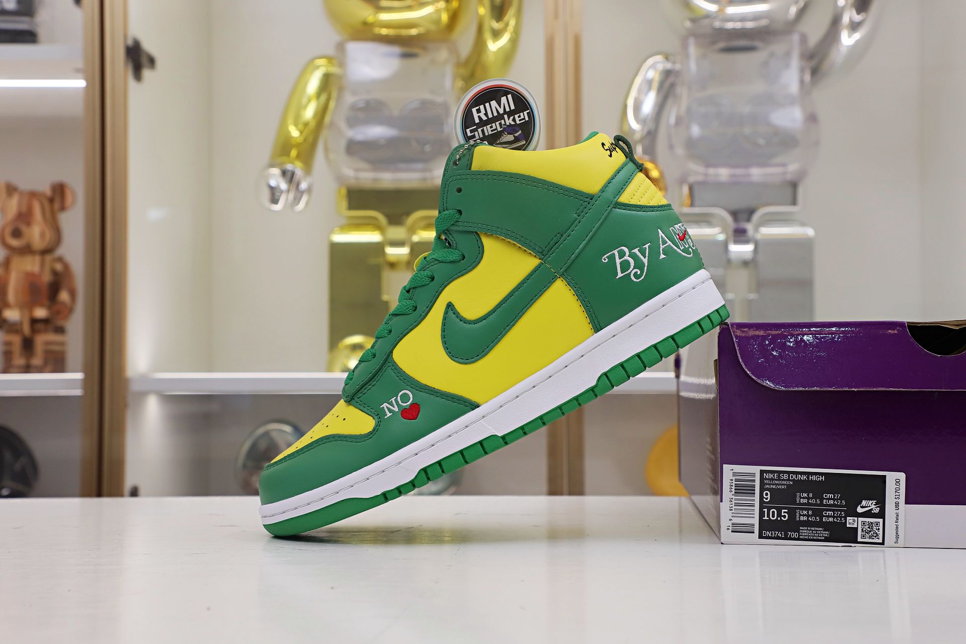 dunk high S*p*e by any means green