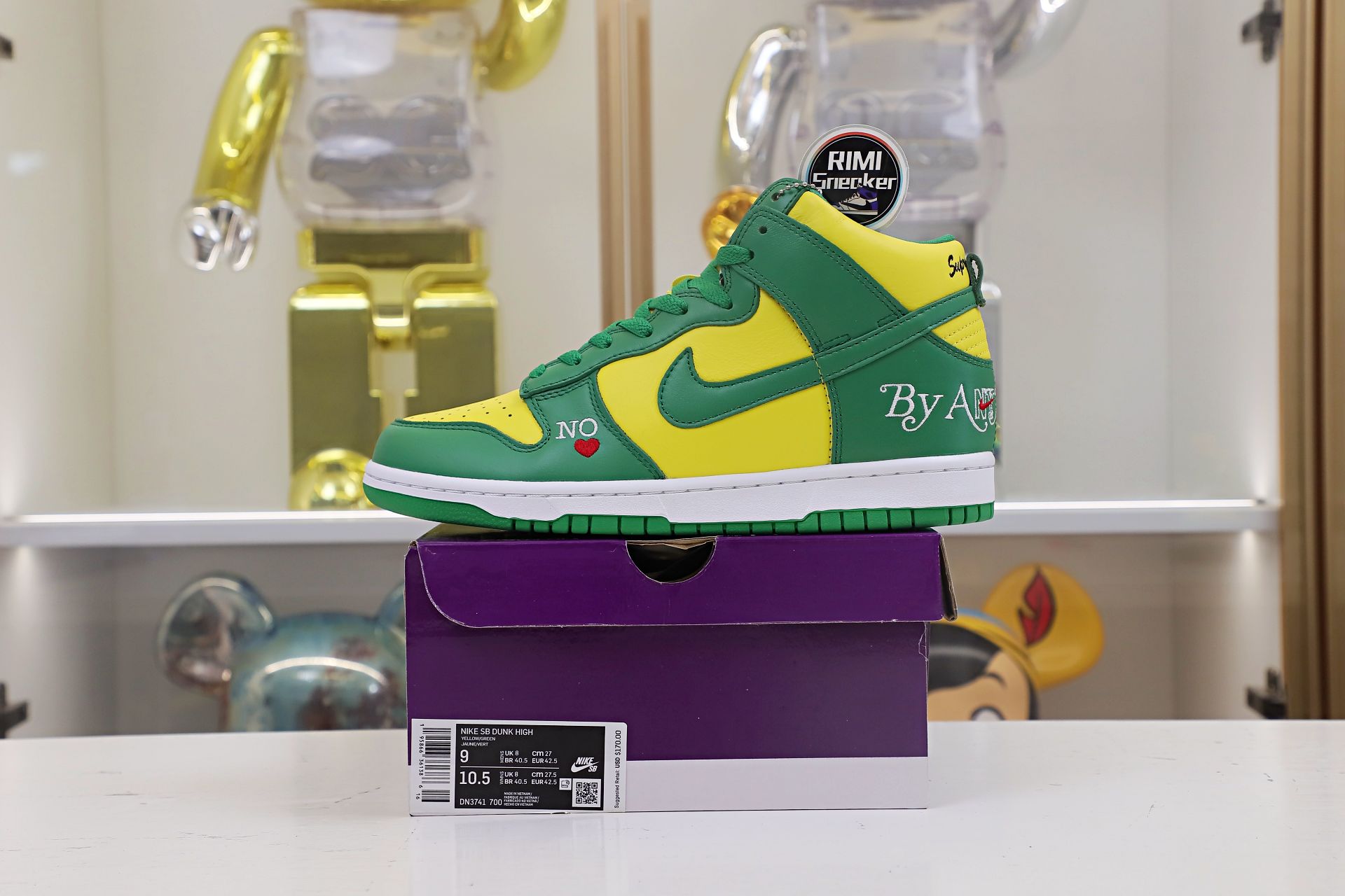 dunk high S*p*e by any means green